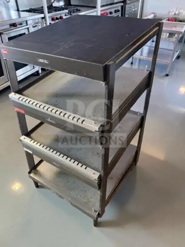 Hatco GRSDS-24T Glo-Ray 24" triple-shelf heated merchandiser, infrared heat, tested, operational, NSF listed, 120V, sturdy build.