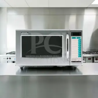 Sharp R-21LTF Commercial Microwave Oven, 1,000 Watts, 1.0 Cu. Ft., touch controls, superb condition, NSF listed, fully tested.
