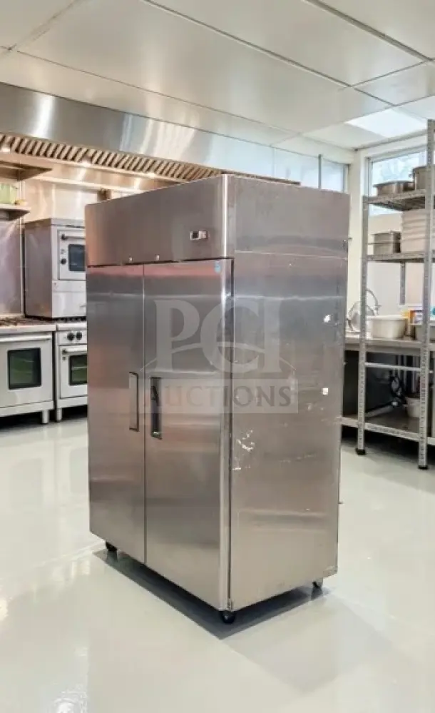 Atosa MBF8002GR Commercial Freezer, 44.5 Cu. Ft., two-door, stainless steel, top-mounted, prime condition, 115V, fully tested.
