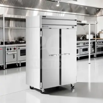 Beverage-Air HFP2-1S Horizon Series 52" two-door reach-in freezer, superior condition, Energy Star, fully tested.