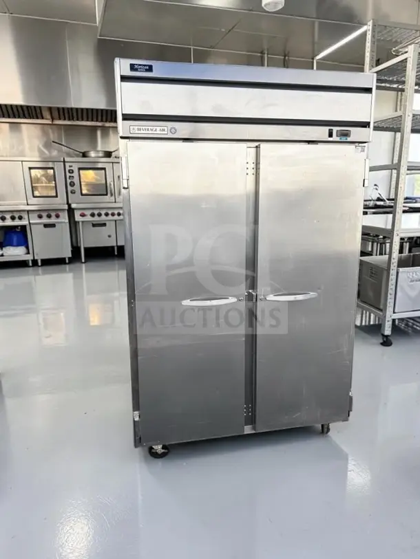 Beverage-Air HFP2-1S Horizon Series 52" two-door reach-in freezer, stainless steel, tested, ENERGY STAR, excellent condition.