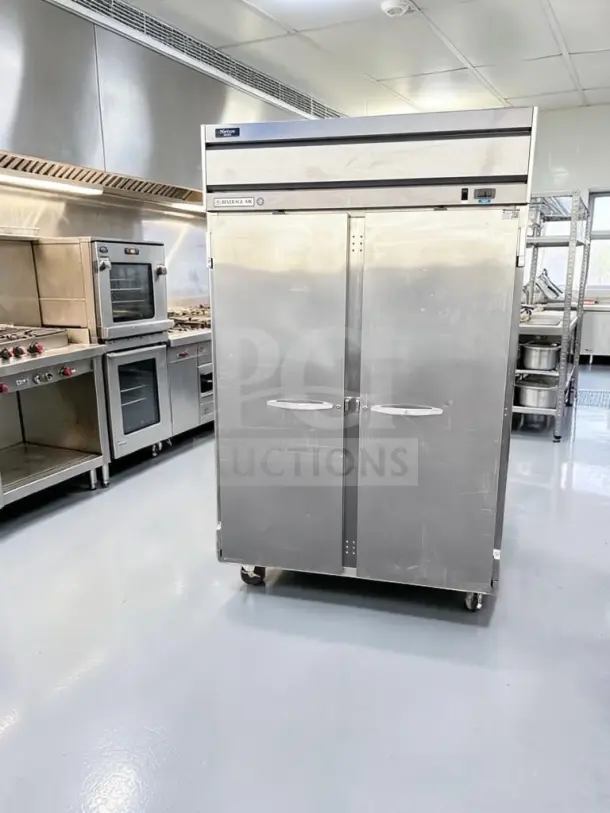 Beverage-Air HFP2-1S Horizon Series 52" two-door freezer, excellent condition, stainless steel, ENERGY STAR certified.