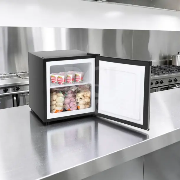 New ZOKOP BD-40-E compact upright freezer, 31.1L capacity, open box, cULus listed, shown with open door displaying contents.