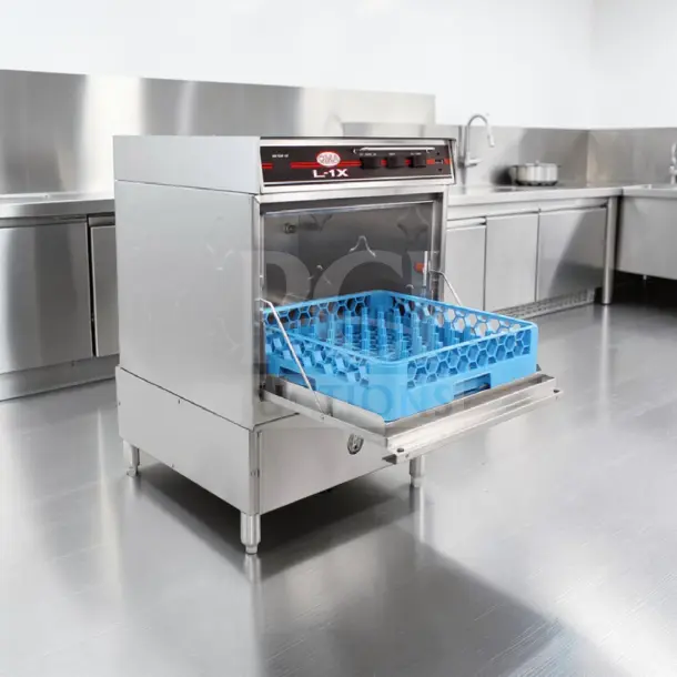 CMA Dishmachines L-1X, 24” commercial undercounter dishwasher, low-temp chemical sanitizing, excellent condition, fully operational.