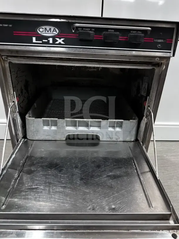 CMA Dishmachines L-1X commercial undercounter dishwasher, 24", low-temp chemical sanitizing. Fully tested, great condition.