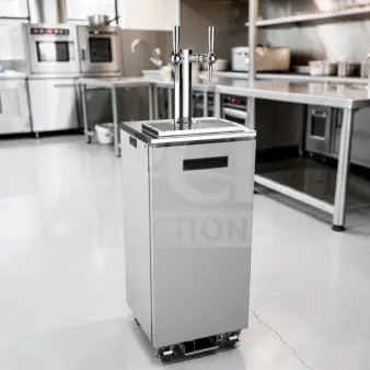 Multiplex ND21TS59 nitrogen dispenser, 3 gal keg, 1 column, 2 taps, excellent condition, fully tested, mobile unit.