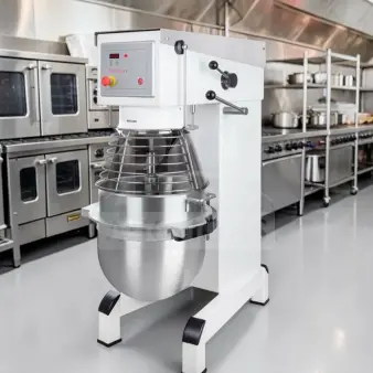 Superior condition Varimixer W60, 60 qt industrial mixer, 220V, heavy-duty floor model; fully tested and operational.