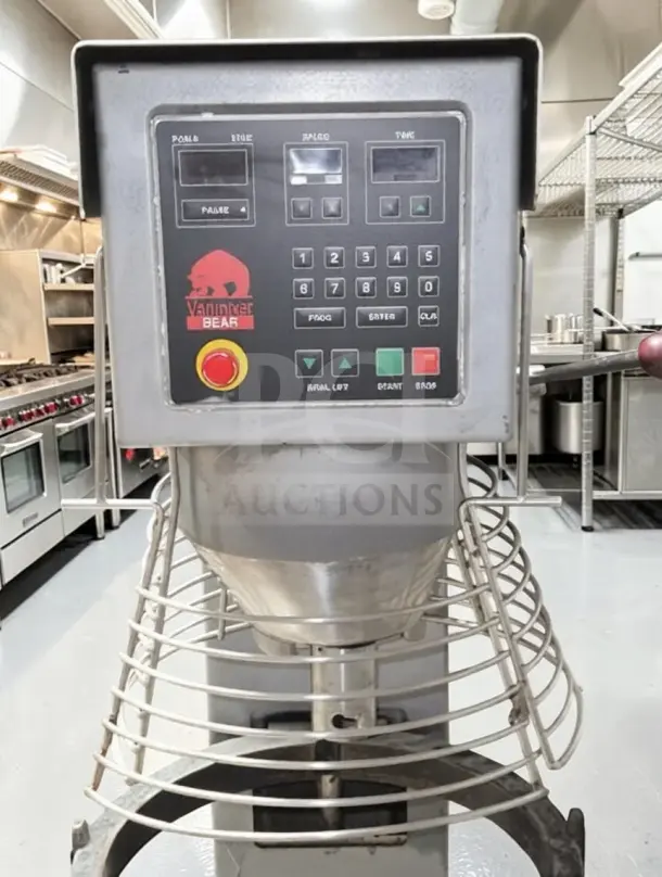 Varimixer W60 60 qt industrial mixer, superior condition, 220V. Bear branding on control panel. Fully operational floor model.