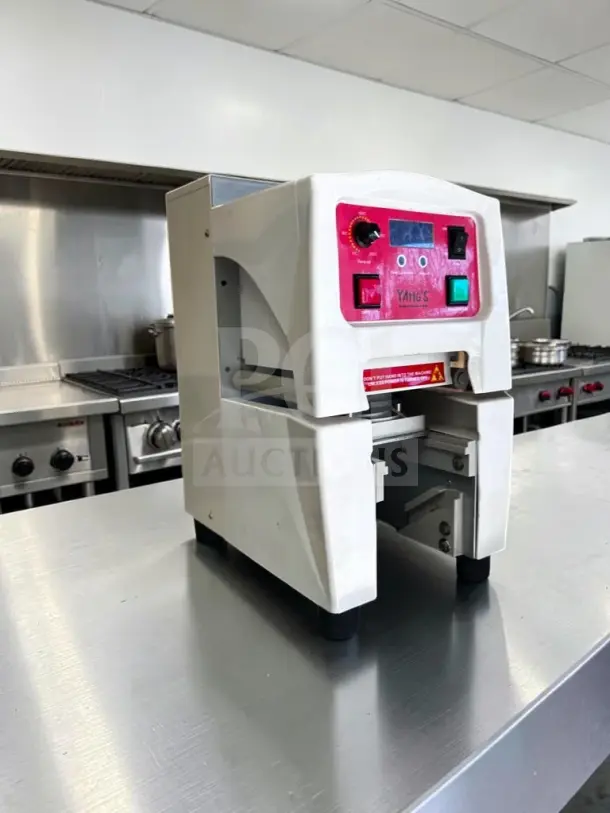 High-Grade Y-Fang Commercial Cup Sealing Machine, model YFA-S-SEA-1291, adjustable temperature, CE marked, excellent condition.