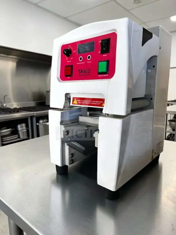 High-grade Y-Fang Commercial Cup Sealing Machine, adjustable temp control, CE marked, 110V, 450W, fully tested, excellent condition.