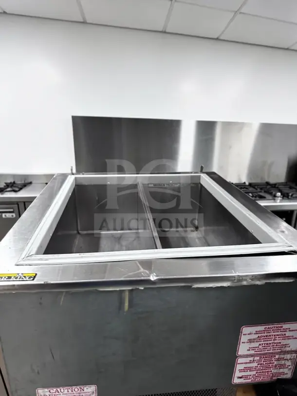Silver King SKFDI23-ELUS1 drop-in ice cream freezer, 22.5", 2-section, stainless steel, excellent condition, ETL listed.