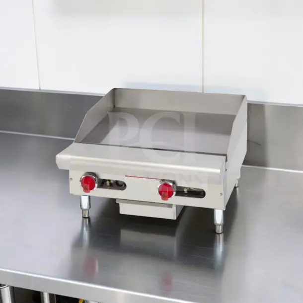 American Range ARSMG-24 countertop gas griddle, 24" width, 1" steel plate, natural gas, ETL listed, outstanding condition.