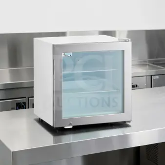 Avantco CFM2 2 Cu. Ft. Countertop Glass Door Display Freezer, ETL Certified, excellent condition, white, fully tested.