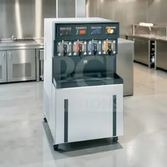 Taylor 349-33, 4-flavor commercial frozen carbonated beverage machine; exceptional condition, NSF/UL listed, fully tested.