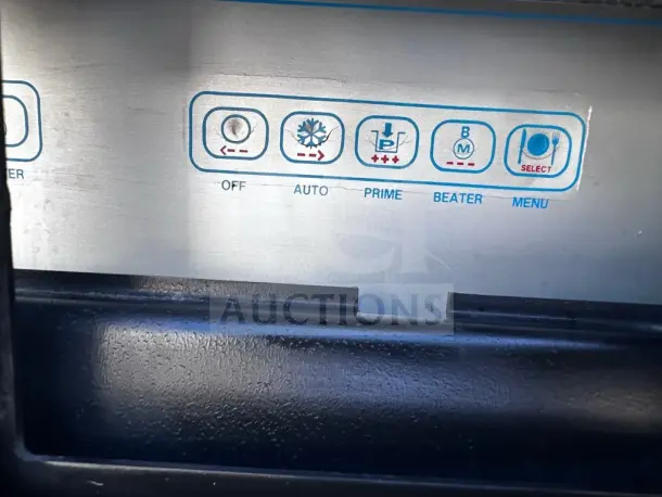 Taylor 349-33 control panel for 4-flavor slush machine with options: Off, Auto, Prime, Beater, Menu. Fully tested and operational.