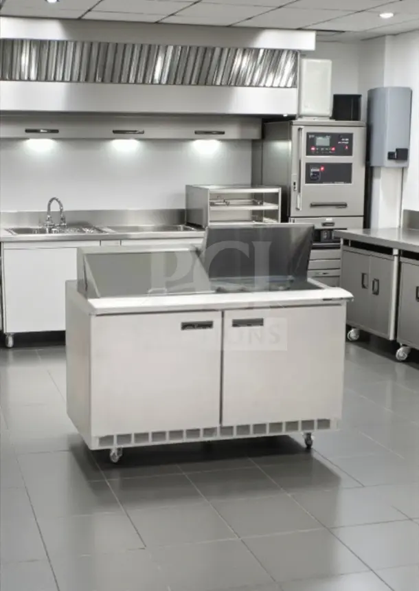 Flawless Delfield 4460NP-24M 60" Mega Top refrigerated prep table, 24 pan capacity, NSF/UL listed, 20.2 cu. ft., 115V.