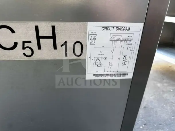 Atosa MBF8004GR 28.7" commercial reach-in refrigerator with circuit diagram label, high-grade condition.