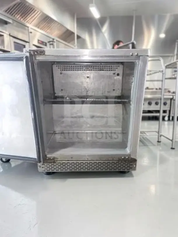 Continental D27N-U 27" stainless steel undercounter refrigerator, 7.4 cu. ft., ENERGY STAR, superb condition, NSF & ETL listed.