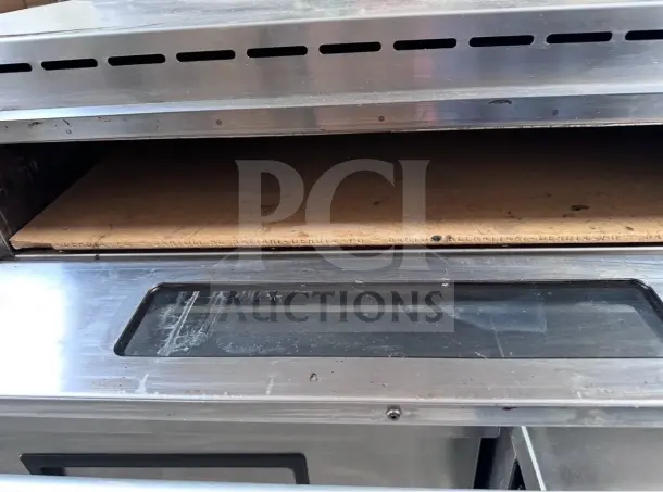 Equipex SODIR PZ4302D countertop electric pizza oven, single deck fire brick stone, 120V, 5700W, stainless steel, elite condition.