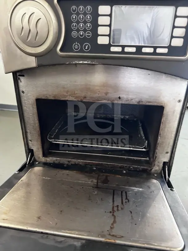 TurboChef Sota i1 ventless rapid cook oven, 208/240V, tested, open door view, wear on interior, functional keypad.