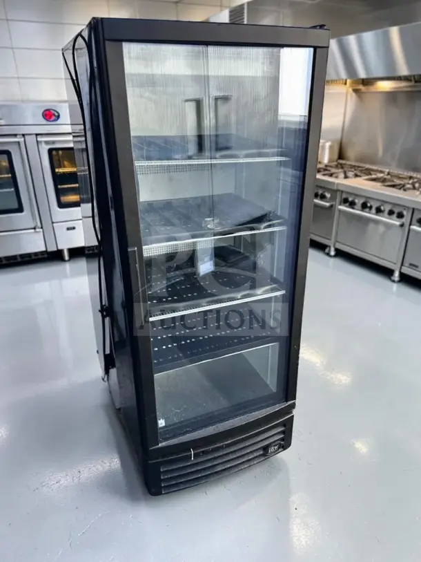 IDW G-12-F334B-HC single glass door merchandiser cooler, 25", 11.4 Cu. Ft., ENERGY STAR, excellent condition, fully tested.