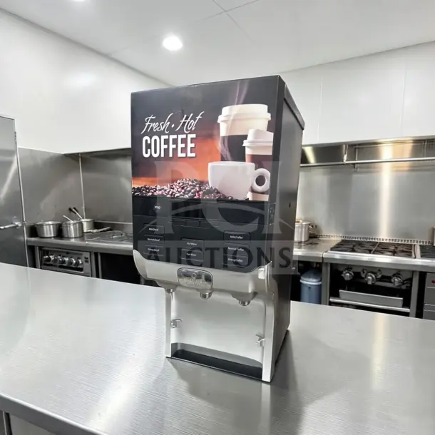 Folgers Select Brew NG-300 coffee dispenser, dual blend system, excellent condition, fully tested, labeled "Fresh Hot Coffee".