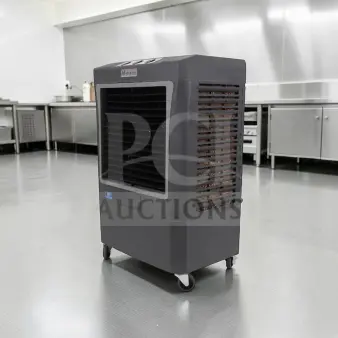 Hessaire MC37V portable evaporative cooler, 3,100 CFM, covers 950 sq. ft., 115V, in first-class condition, fully tested.