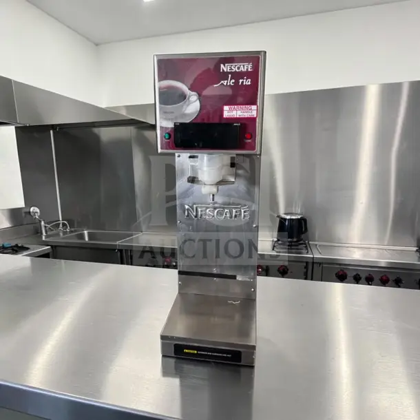 Optimal Condition Grindmaster-Cecilware JAVA 2QB dual-hopper coffee dispenser, regular & decaf, 120V, fully tested, Nescafé branding.