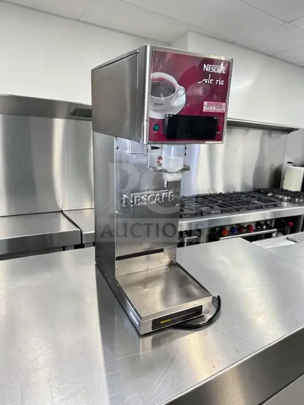Optimal condition Grindmaster-Cecilware JAVA 2QB dual-hopper coffee dispenser for regular and decaf, stainless steel, tested operational.