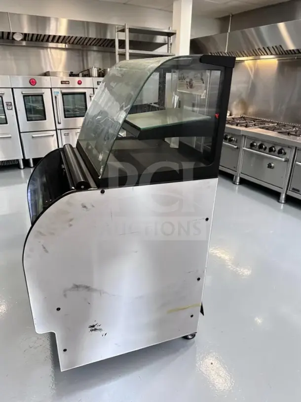 Structural Concepts COU2757R 27½″ dual-temperature merchandiser, superior condition, side view, fully operational, 120V.