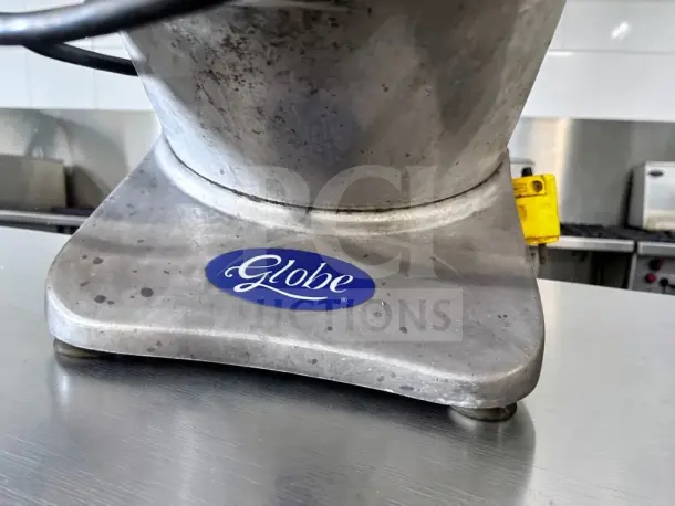 Globe GFP500 food processor in superior condition, commercial continuous-feed with 600 lb/hr capacity, fully operational.