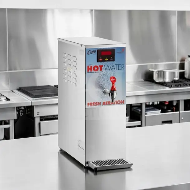 Wilbur Curtis WB5GT63001 hot water dispenser, 5-gallon, digital display, dual voltage, with aerator, excellent condition.