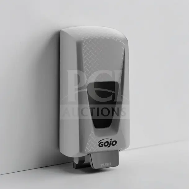 GOJO 7200-01 PRO TDX 2000 mL manual soap dispenser, wall-mount, new condition, model tag visible, ready for installation.