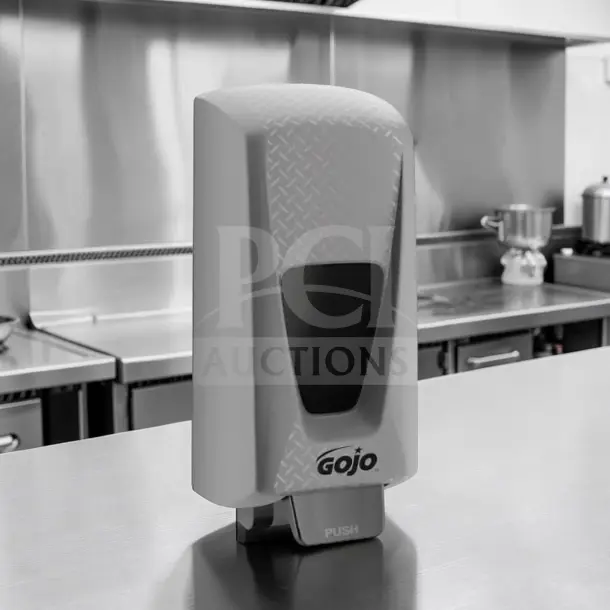 GOJO 7200-01 PRO TDX 2000 dispenser, 2,000 mL capacity, wall-mount, in immaculate condition, ready for installation.