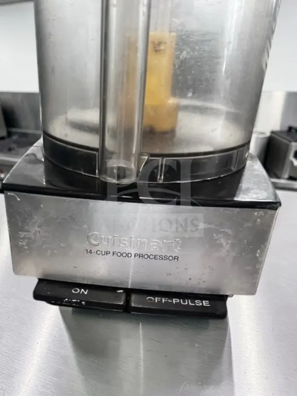 Cuisinart DFP-14 Series 14-cup food processor with 720W motor, optimal condition, on/off-pulse controls, tested operational.