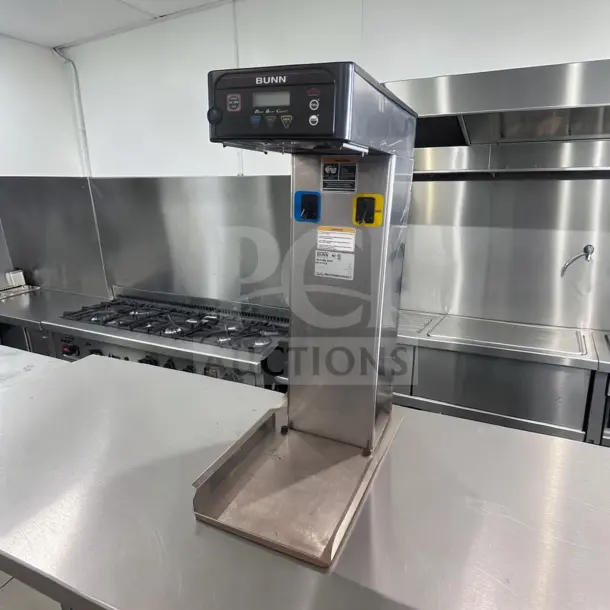BUNN ITB 3-Gallon Iced Tea Brewer, model 41400.0500, stainless steel, dual-dilution, 120V, NSF & UL listed, fully tested.