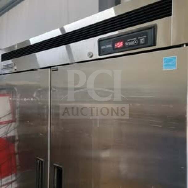 Maxx Cold MCF-49FD stainless steel 2-door reach-in freezer; commercial-grade, tested, working, digital display.