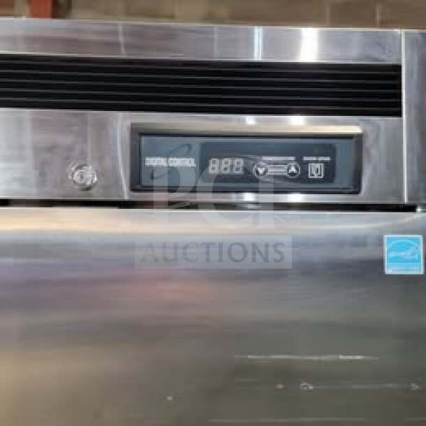 Maxx Cold MCF-49FD stainless steel 2-door reach-in freezer, digital control panel, tested and working, commercial-grade.