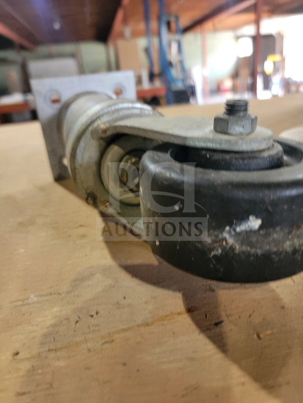 Middleby Marshall 22290-0010 heavy-duty swivel caster for conveyor ovens, used condition, ready to install.