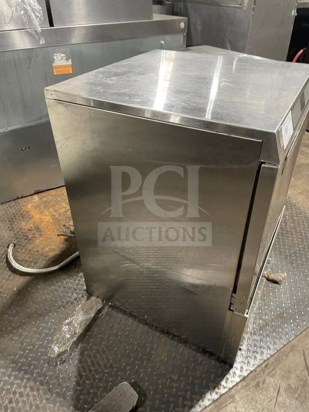 Hobart Advansys LXe Series commercial dishwasher, model LXER, stainless steel, electric, undercounter, used condition.