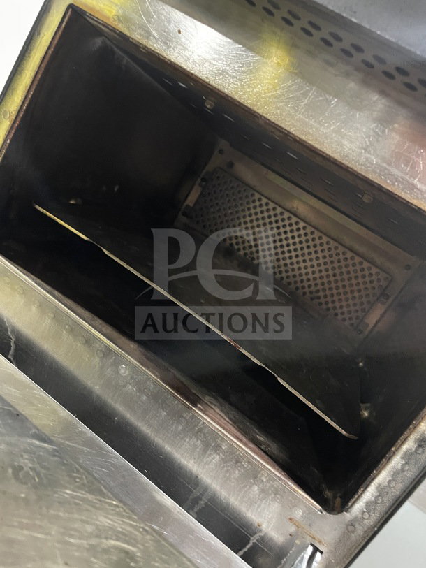 Hobart Advansys LXe Series undercounter dishwasher interior, stainless steel, Model LXER, Serial 231194271, used condition.