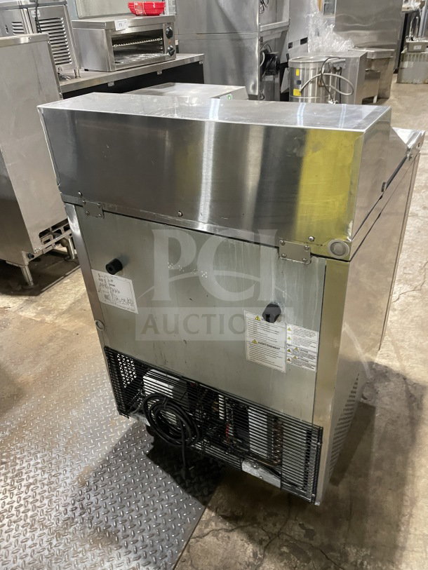 Turbo Air stainless steel 2-drawer refrigerated prep table, model TST-28SD-D2-N, on casters, 115V, commercial use.