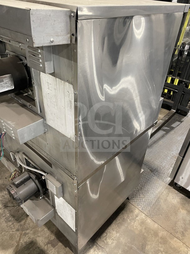 SunFire ICO E 10M double stacked convection oven, stainless steel, 208V 3 Phase, on legs, excellent condition.