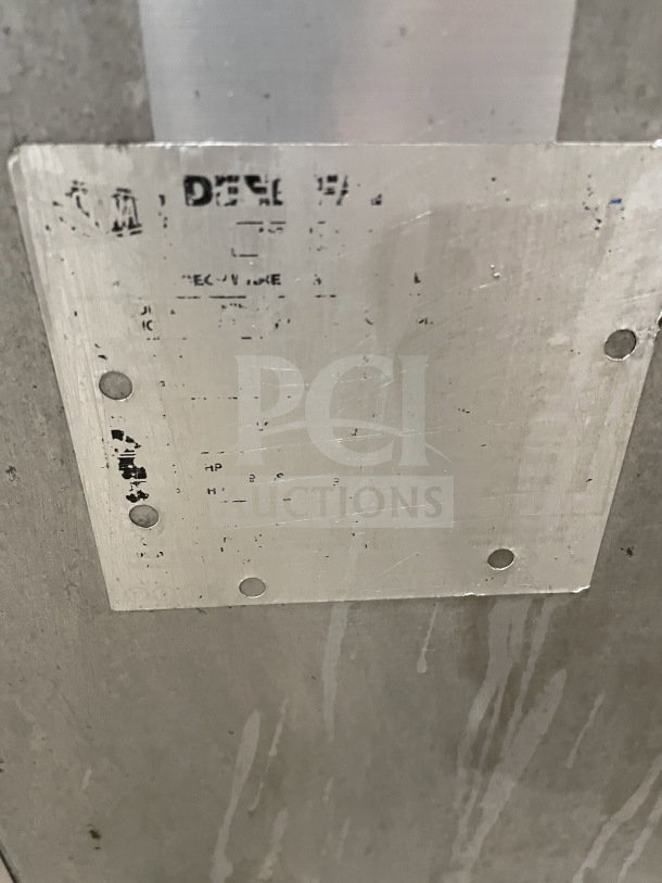 Cecilware commercial stainless steel gas-powered fat fryer with backsplash and legs, label showing wear.