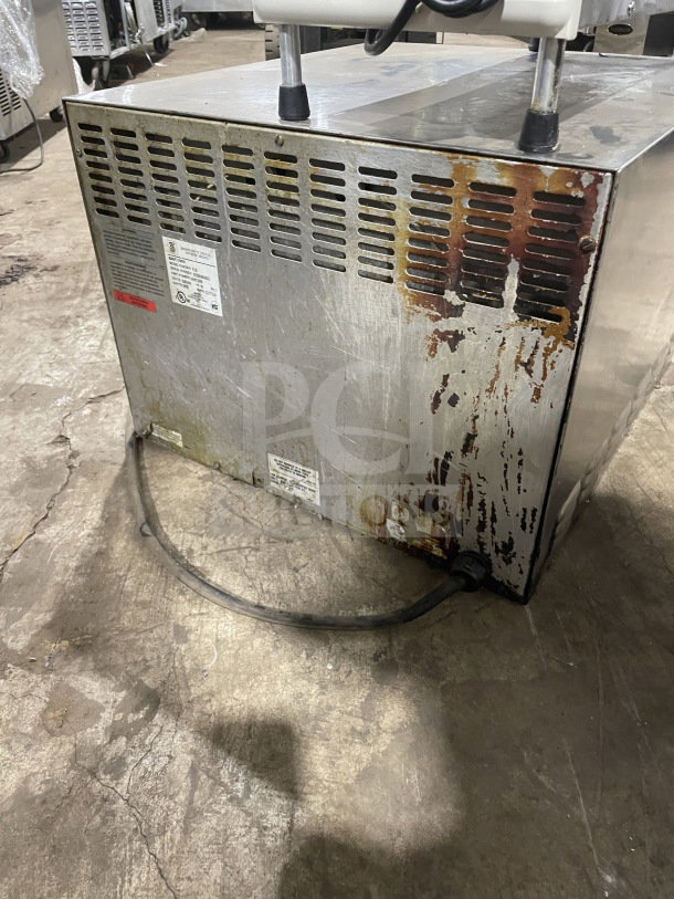 Bakers Pride P18 stainless steel countertop pizza oven, used condition, with visible rust and electric cord, 208/240V single phase.