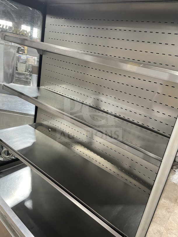 Sifa stainless steel refrigerated display case, model GAEP6L126N07I0. Excellent condition, open shelves, 220-240V.
