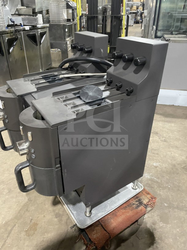 Clover Vertica Series CM9700 commercial coffee brewer with 6 flavor hoppers on legs, 208V, Starbucks style.