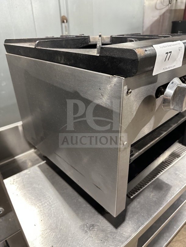 ACE Commercial Stainless Steel Natural Gas Stove, Model CTSP-1\NG, Serial No. 17053500160, used condition.