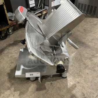 Tor-Rey R-300A electric deli meat slicer, 115V, 1 phase, stainless steel, on legs, excellent condition, model shown on label.