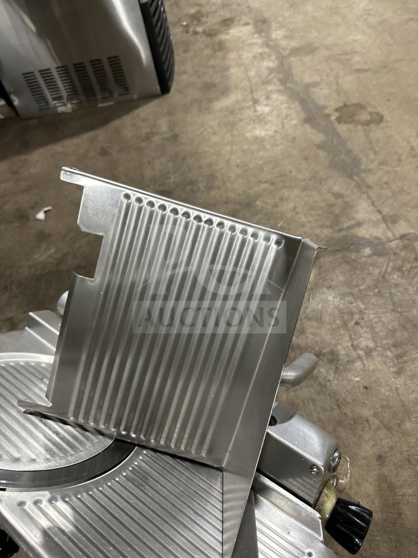 Rare Tor-Rey R-300A electric deli meat slicer, 115V, 1 phase, countertop model. Features aluminum construction, sturdy legs.